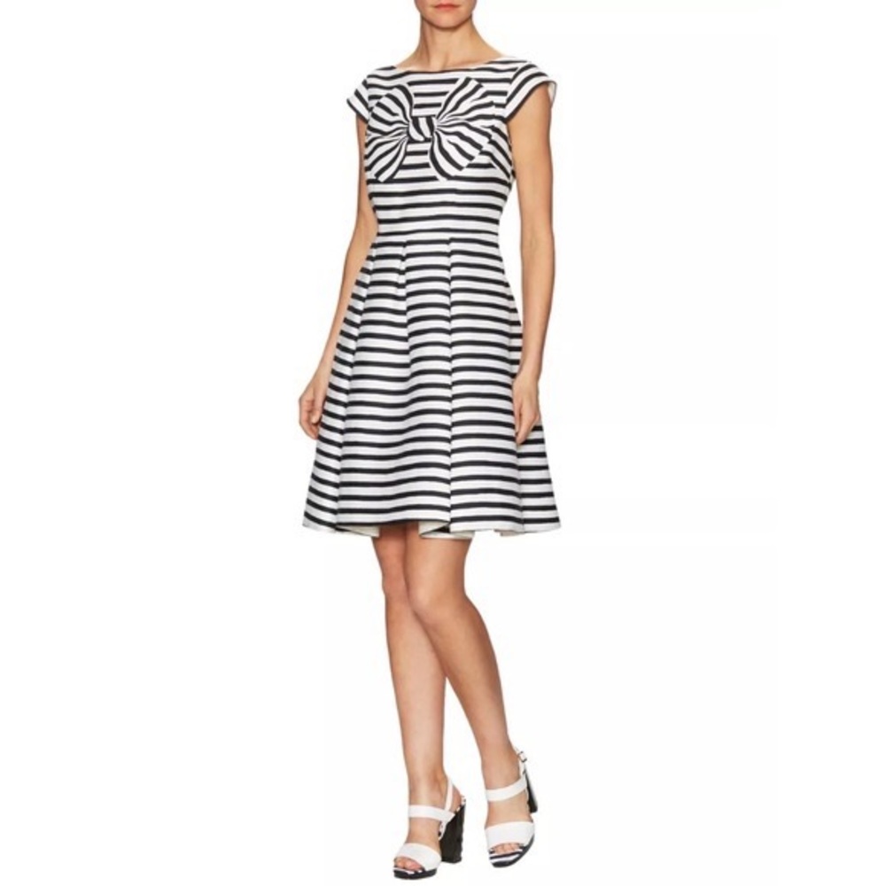 Kate Spade Bow Stripe Mariella Fitted Dress